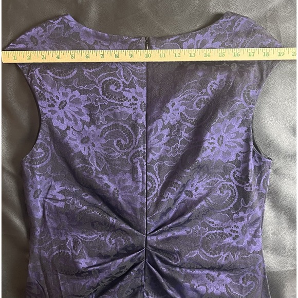 Connected Apparell‎ Violet Black Floral Whimsigoth Jacquard Sheath Dress Size 14 - Picture 15 of 15